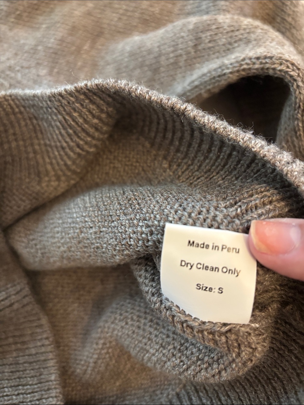 Cropped Puff-Sleeve Crewneck Sweater - Brown - Picture 9 of 9